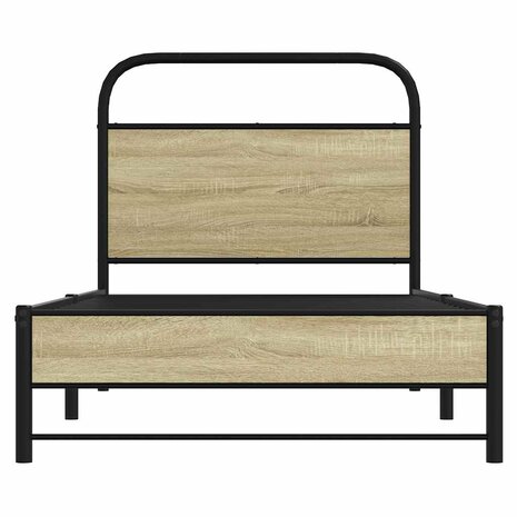 Bedframe zonder matras bewerkt hout sonoma eikenkleur 80x200 cm 5
