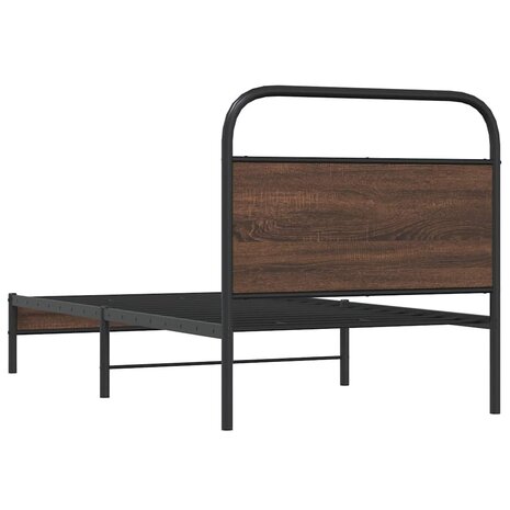 Bedframe zonder matras bewerkt hout bruin eikenkleur 90x200 cm 7