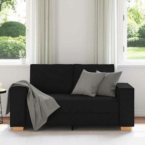 2-zitsbank Zwart 120 cm Stof 3