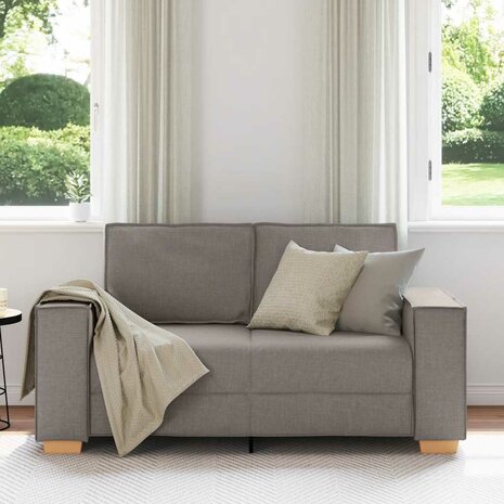 2-zitsbank Taupe 120 cm Stof 3