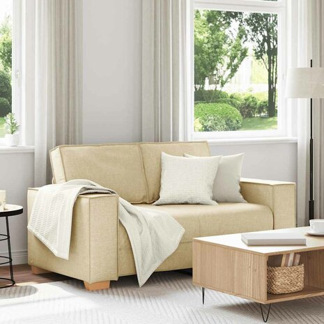 2-zitsbank Crème 120 cm Stof 1