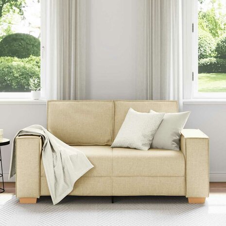2-zitsbank Crème 120 cm Stof 3