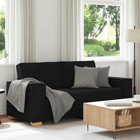 2-zitsbank Zwart 140 cm Stof 1