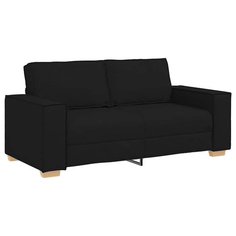 2-zitsbank Zwart 140 cm Stof 2