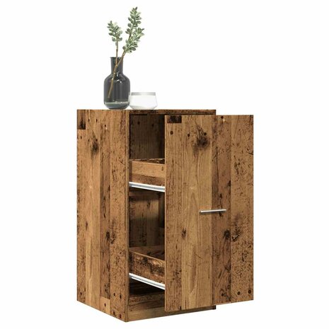 Apothekerskast 40x41x77,5 cm bewerkt hout oud houtkleurig 1
