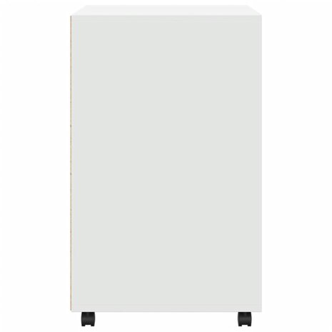 Rolkast 60x48x81 cm bewerkt hout wit 5