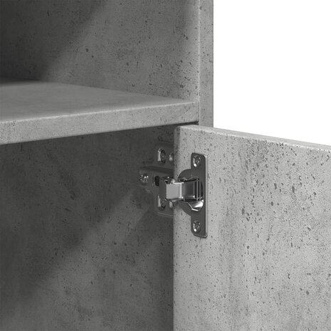 Rolkast 60x48x81 cm bewerkt hout betongrijs 8