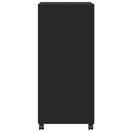 Rolkast 55x40x91 cm bewerkt hout zwart 5