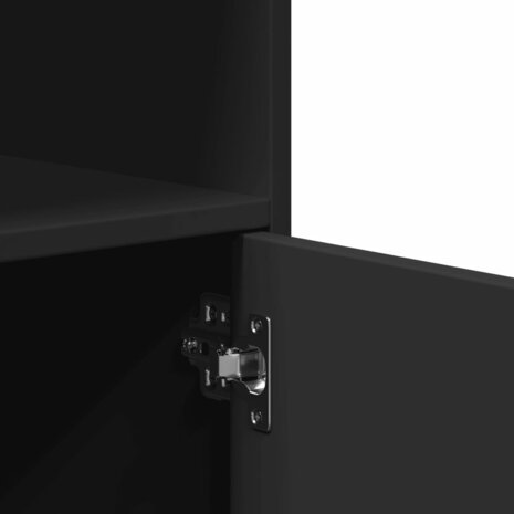 Rolkast 55x40x91 cm bewerkt hout zwart 8