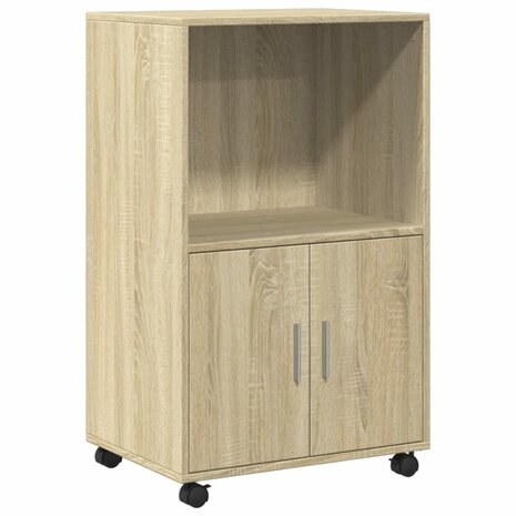 Rolkast 55x40x91 cm bewerkt hout sonoma eikenkleurig 2