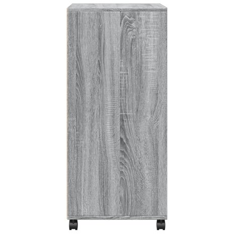 Rolkast 55x40x91 cm bewerkt hout grijs sonoma eikenkleurig 5