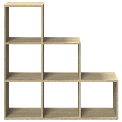 Kamerscherm / boekenkast 3-laags 99x29x99 cm hout sonoma eiken 5