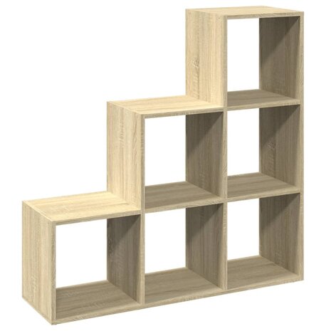 Kamerscherm / boekenkast 3-laags 99x29x99 cm hout sonoma eiken 7