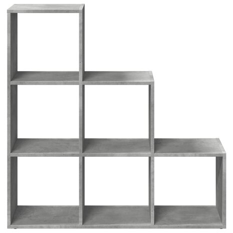Kamerscherm / boekenkast 3-laags 99x29x99 cm hout betongrijs 5