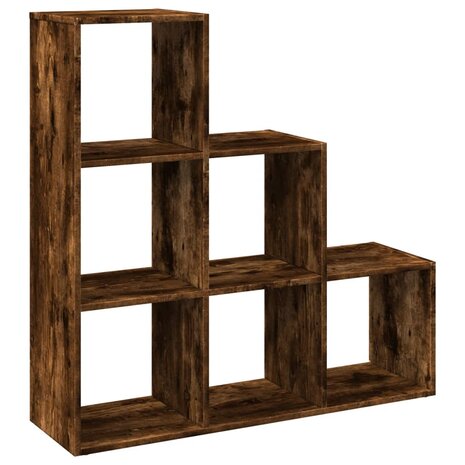 Kamerscherm / boekenkast 3-laags 99x29x99 cm hout gerookt eiken 2