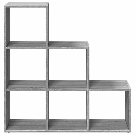 Kamerscherm / boekenkast 3-laags 99x29x99 cm hout grijs sonoma 5