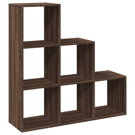 Kamerscherm / boekenkast 3-laags 99x29x99 cm hout bruin eiken 2