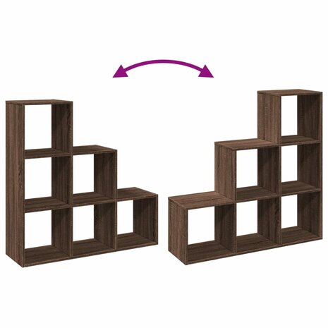 Kamerscherm / boekenkast 3-laags 99x29x99 cm hout bruin eiken 8