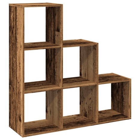 Kamerscherm / boekenkast 3-laags 99x29x99 cm hout oud houtkleur 2