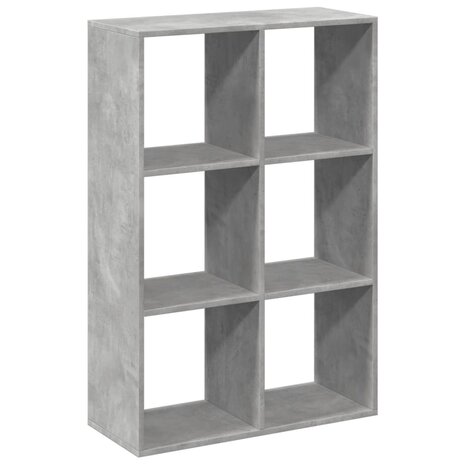 Kamerscherm / boekenkast 69,5x29x103,5 cm hout betongrijs 2