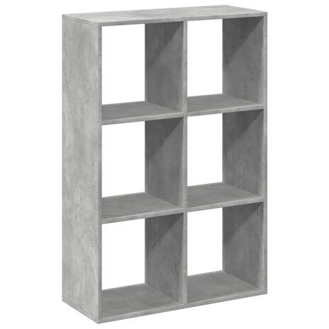 Kamerscherm / boekenkast 69,5x29x103,5 cm hout betongrijs 7