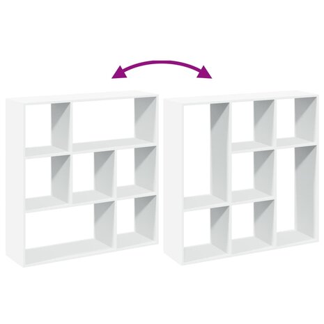 Kamerscherm / boekenkast 102x29x103,5 cm bewerkt hout wit 8