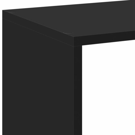 Kamerscherm / boekenkast 102x29x103,5 cm bewerkt hout zwart 9