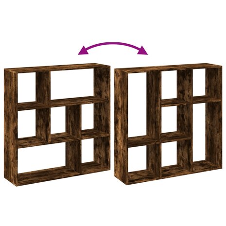 Kamerscherm / boekenkast 102x29x103,5 cm hout gerookt eiken 8