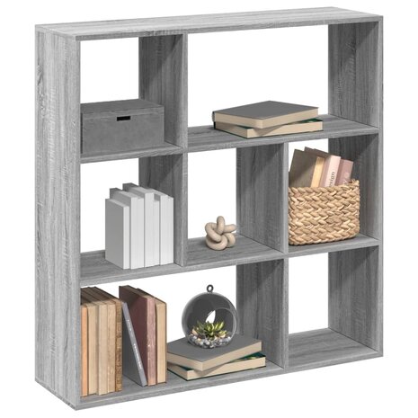 Kamerscherm / boekenkast 102x29x103,5 cm hout grijs sonoma 1