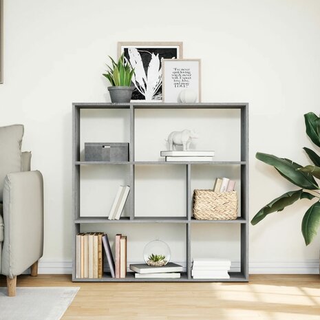 Kamerscherm / boekenkast 102x29x103,5 cm hout grijs sonoma 3
