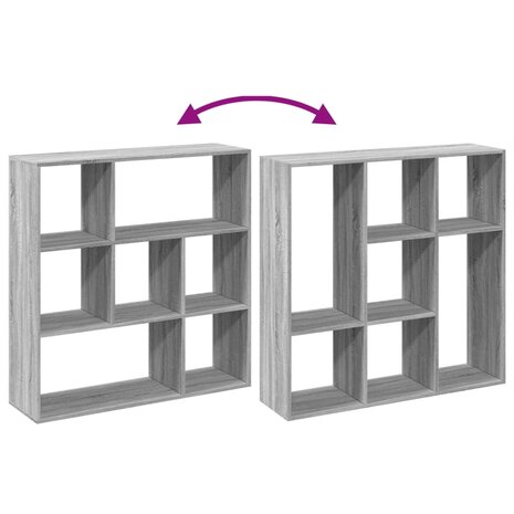 Kamerscherm / boekenkast 102x29x103,5 cm hout grijs sonoma 8