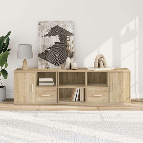 Hoekkast 160x40x45 cm bewerkt hout sonoma eikenkleurig 3