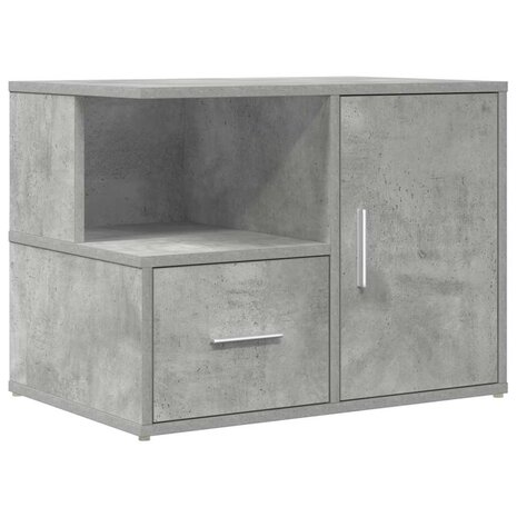 Hoekkast 160x40x45 cm bewerkt hout betongrijs 8