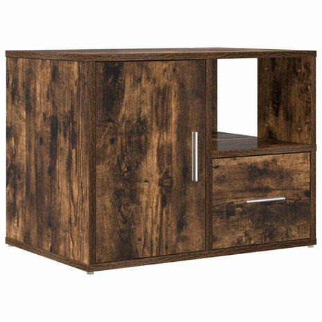 Hoekkast 160x40x45 cm bewerkt hout gerookt eikenkleurig 6