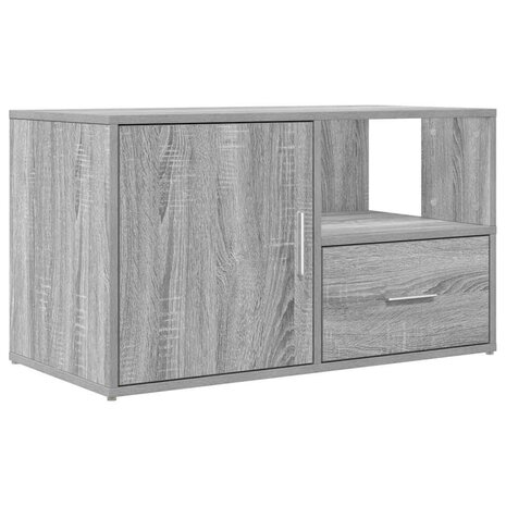 Hoekkast 200x40x45 cm bewerkt hout grijs sonoma eikenkleurig 6