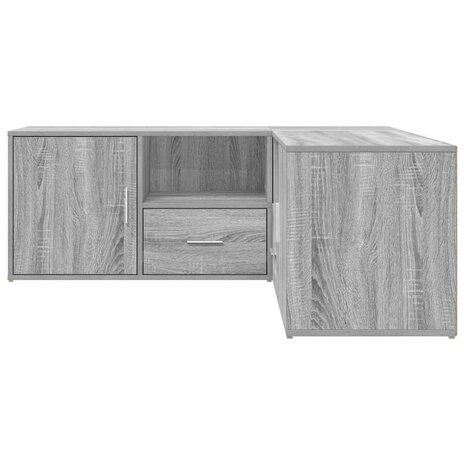 Hoekkast 200x40x45 cm bewerkt hout grijs sonoma eikenkleurig 9