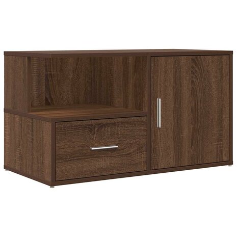 Hoekkast 200x40x45 cm bewerkt hout bruin eikenkleurig 8