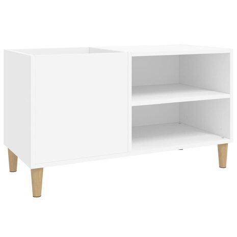 Platenkast 84,5x38x48 cm bewerkt hout wit 2