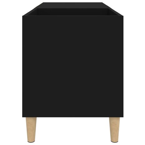 Platenkast 84,5x38x48 cm bewerkt hout zwart 6