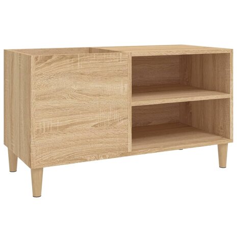 Platenkast 84,5x38x48 cm bewerkt hout sonoma eikenkleurig 2