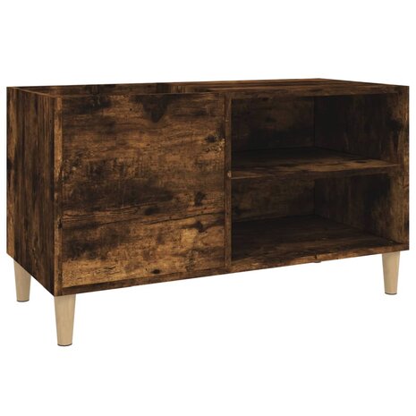 Platenkast 84,5x38x48 cm bewerkt hout gerookt eikenkleurig 2
