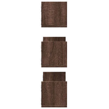 Wandschappen 3 st 58x18x18 cm bewerkt hout bruin eikenkleurig 5