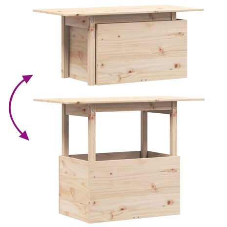 Tuintafel 100x50x75 cm massief grenenhout 8