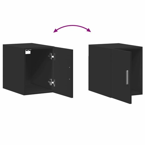 Wandkast 30x42,5x40 cm bewerkt hout zwart 8