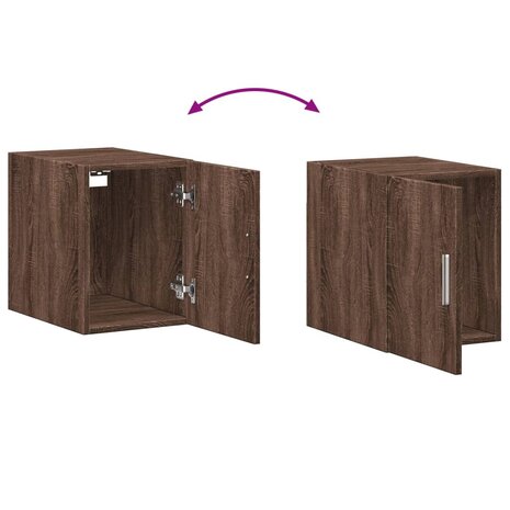 Wandkast 30x42,5x40 cm bewerkt hout bruin eikenkleur 7