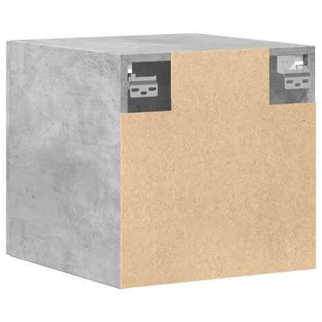 Wandkast 40x42,5x40 cm bewerkt hout betongrijs 6