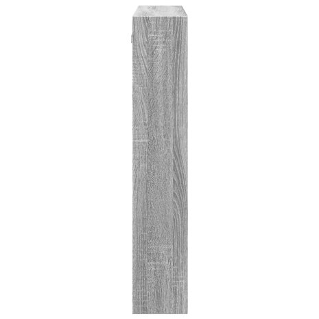 Wandkast 80x15x80 cm bewerkt hout grijs sonoma eikenkleurig 5