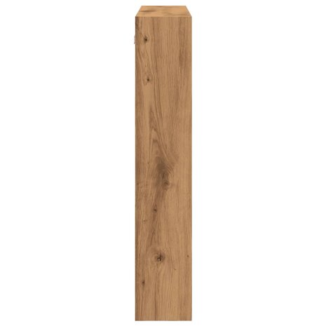 Wandkast 80x15x80 cm bewerkt hout artisanaal eikenkleur 5