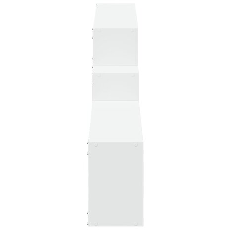 Wandkast 158x18x53 cm bewerkt hout wit 5