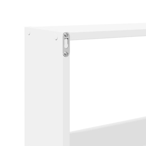Wandkast 158x18x53 cm bewerkt hout wit 8